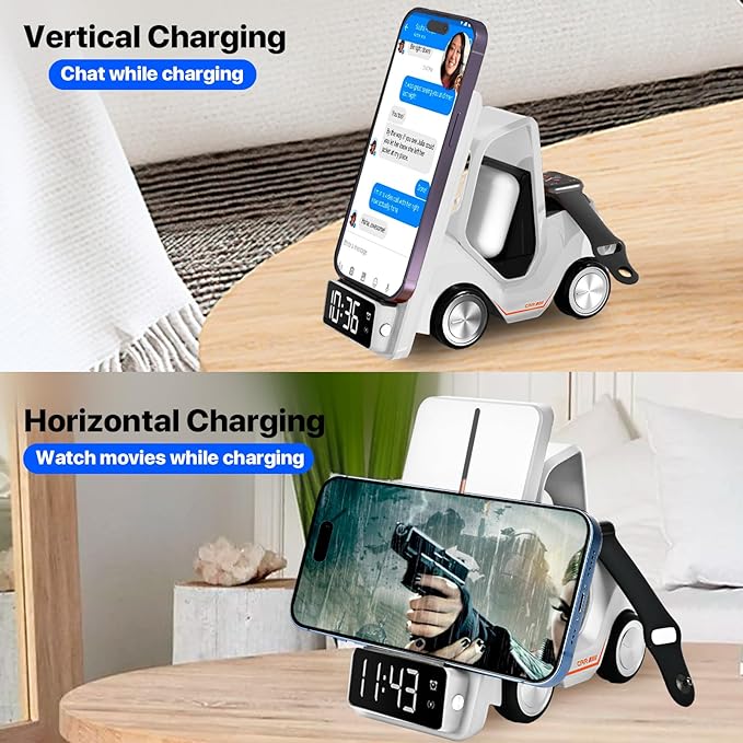 5 in 1 Clock Truck Wireless Charger