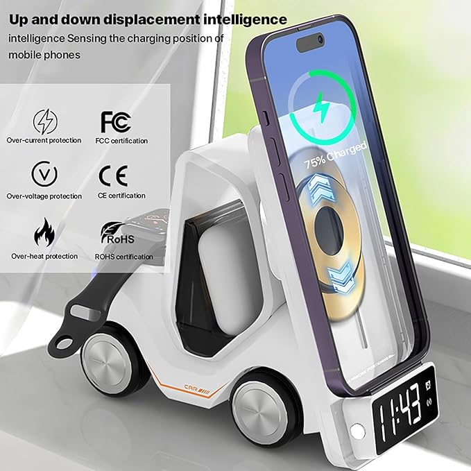 5 in 1 Clock Truck Wireless Charger