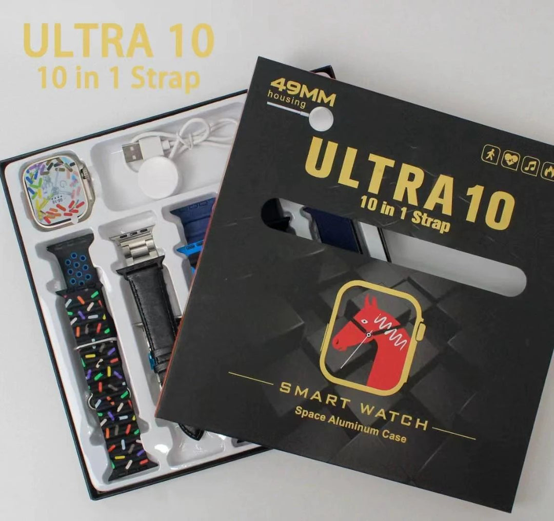 Ultra 10 Smartwatch 10+1 Strap with and 11 different straps